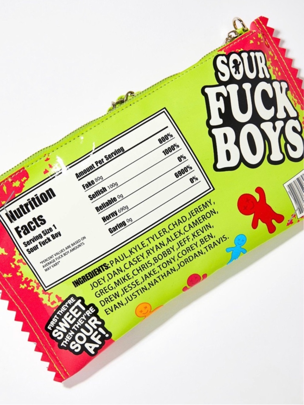 Current Mood Sour F* Boys Shoulder Bag Dolls Kill Sour Candy Clutch Parody - Picture 3 of 9